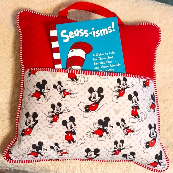 NWOT ~ Mickey Mouse Reading Pocket Pillow (16" X 16") (*Book not included*) - Picture 1 of 5